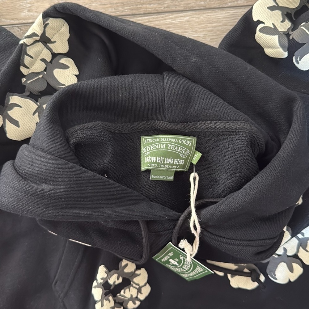 Denim Tears x CPFM Cactus Tears Wreath Hoodie Sweatshirt Black - Picture 4 of 4